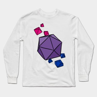 Bi Pride Colors Dice Long Sleeve T-Shirt